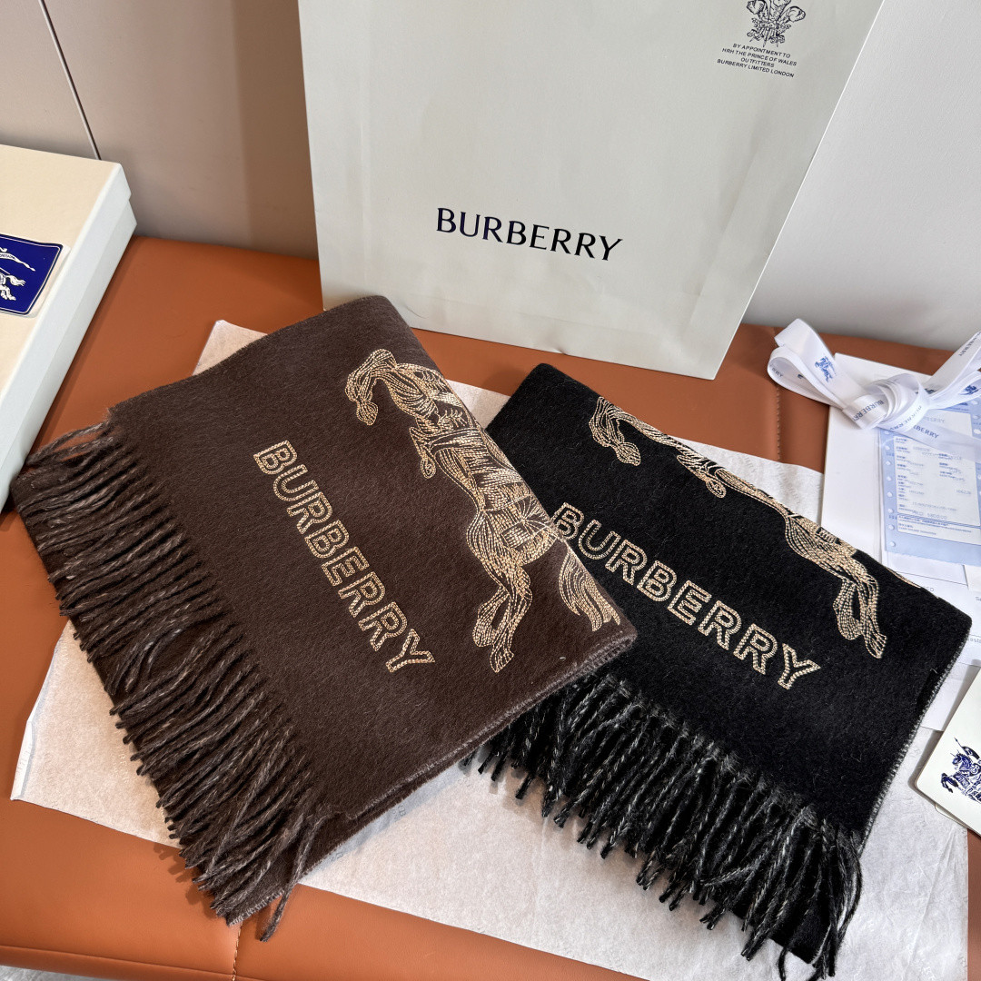 Bv*b*rry Reversible EKD Cashmere scarf 30x200cm 100% lambswool