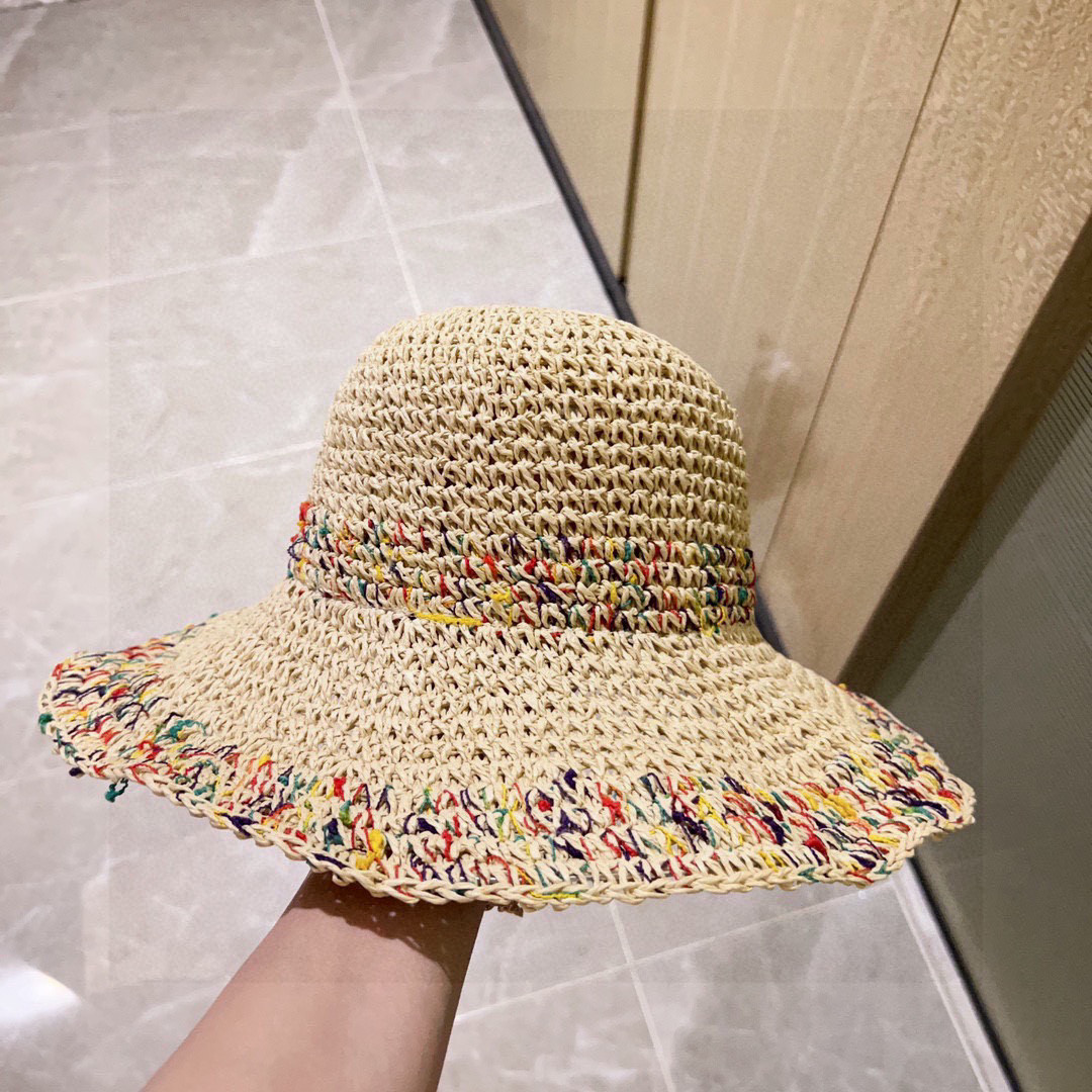 Celine Crochet Straw Bucket Hat