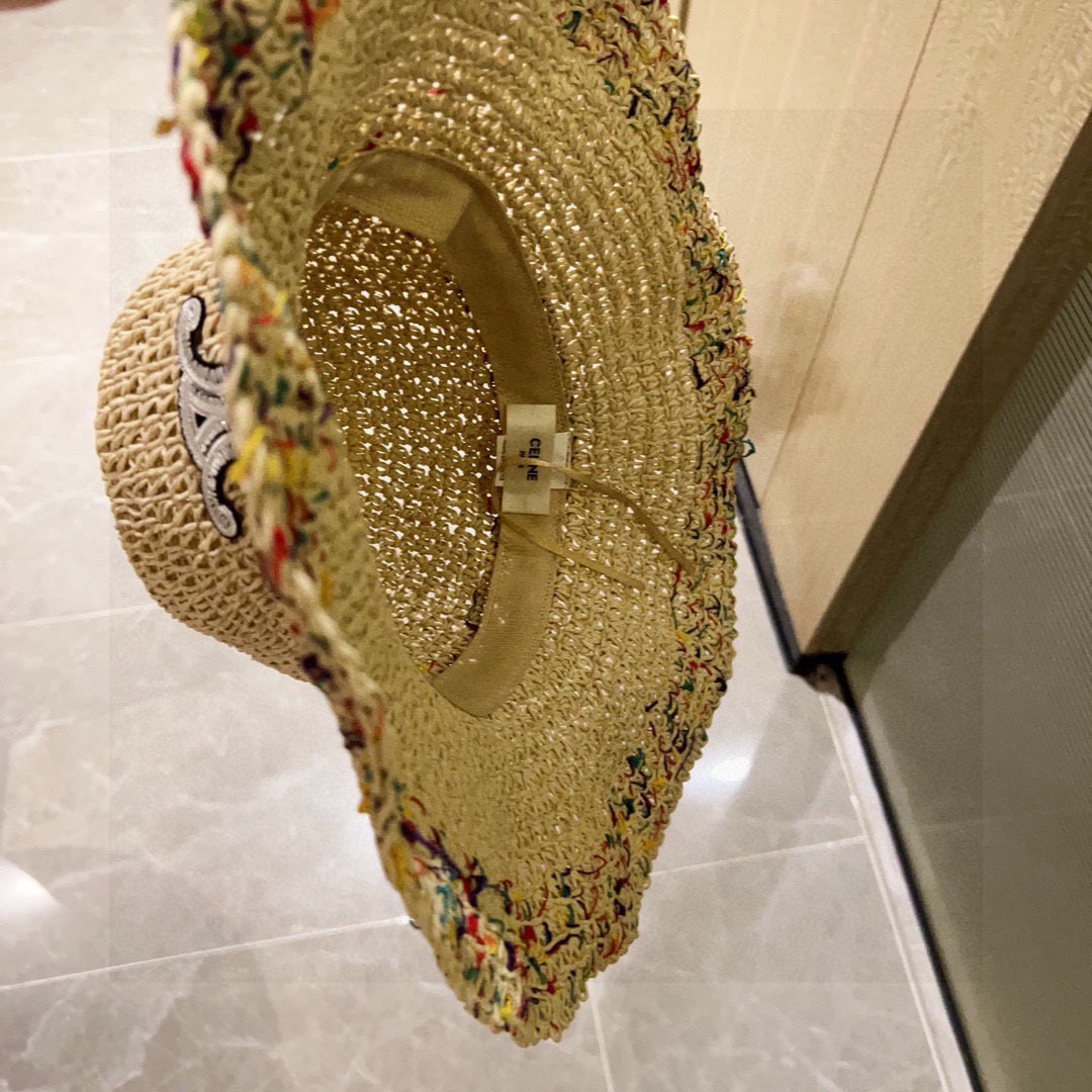 Celine Crochet Straw Bucket Hat