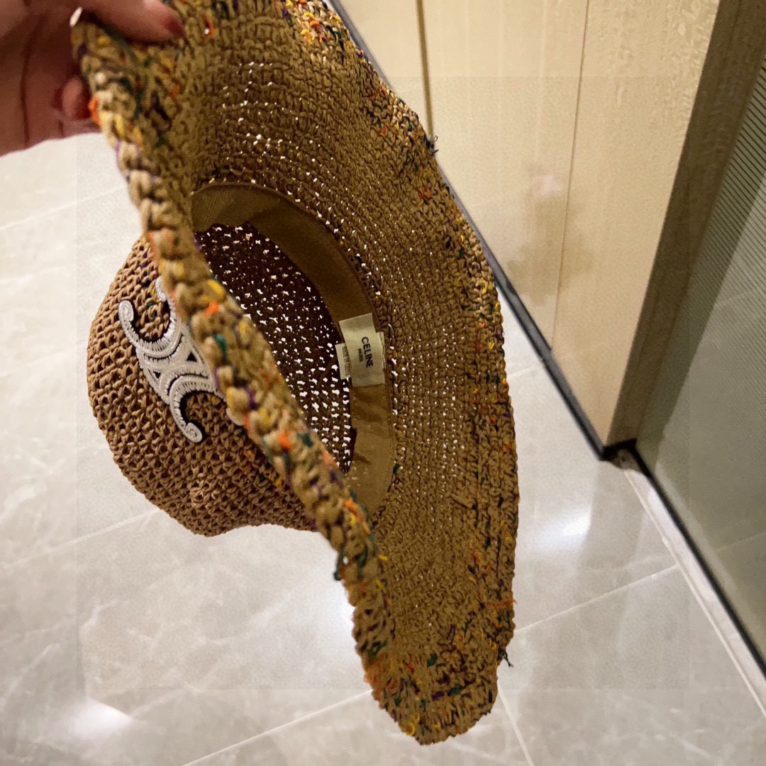 Celine Crochet Straw Bucket Hat