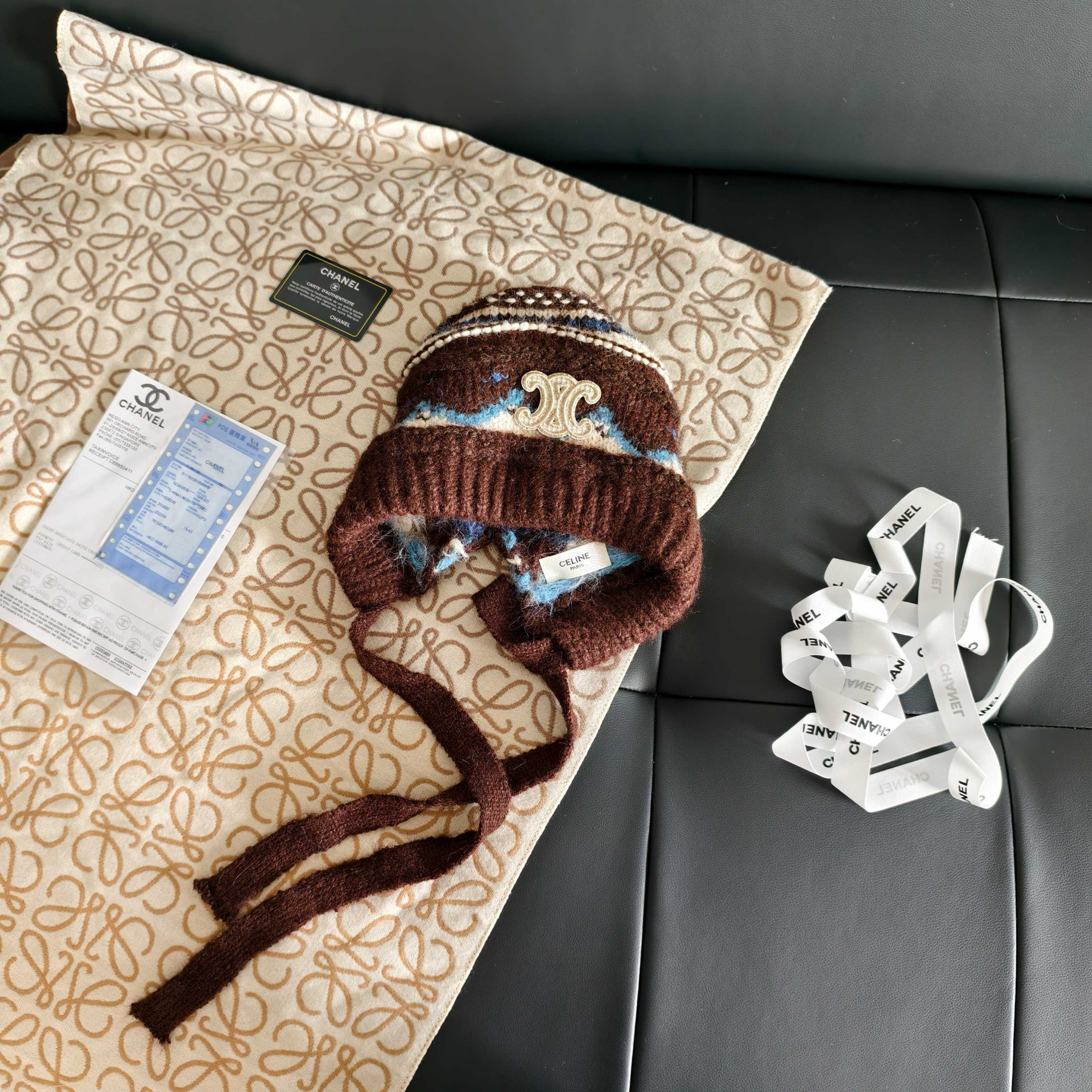 Ce1i*e knit trapper hat