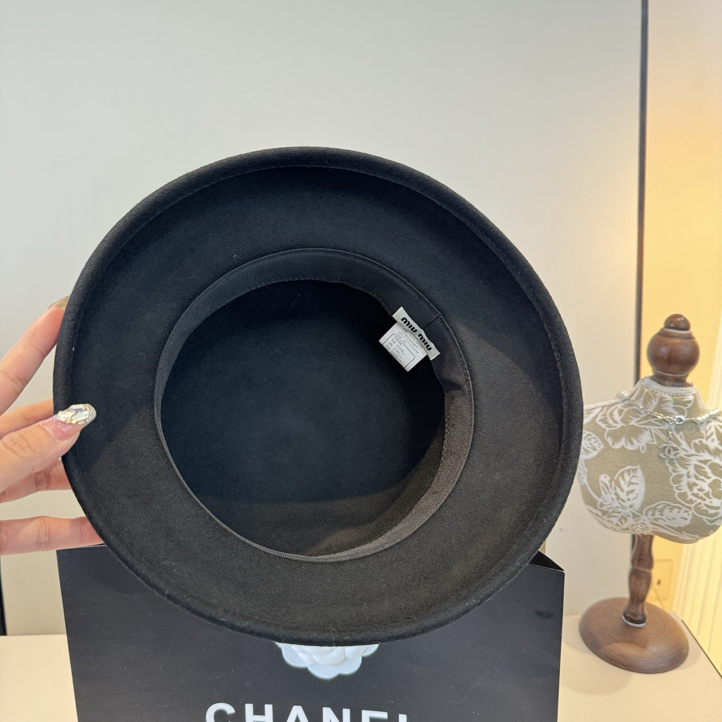 Miu Miu Wool Felt Hat 57cm Head Circumference