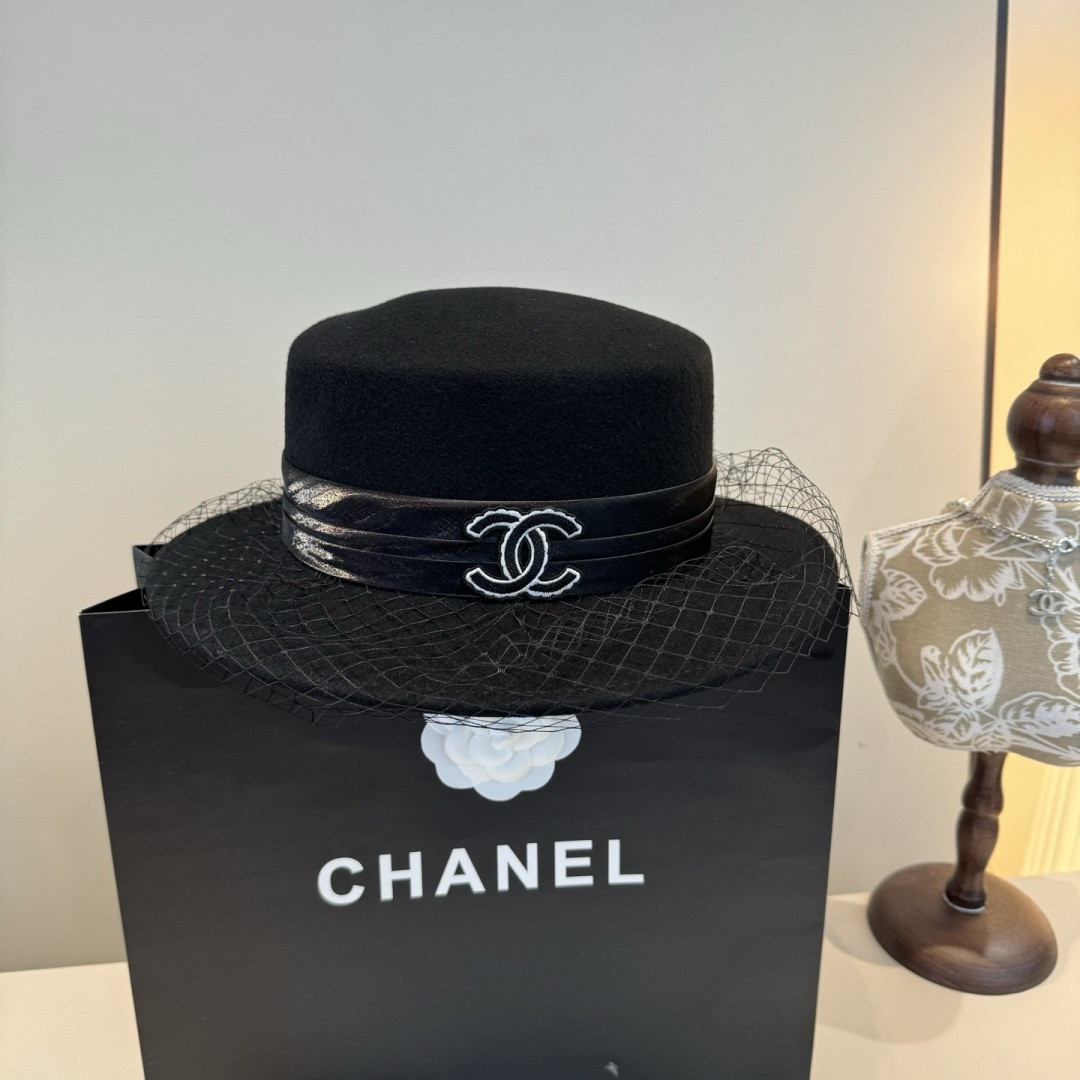 Chanel Wool Felt Hat 57cm Head Circumference