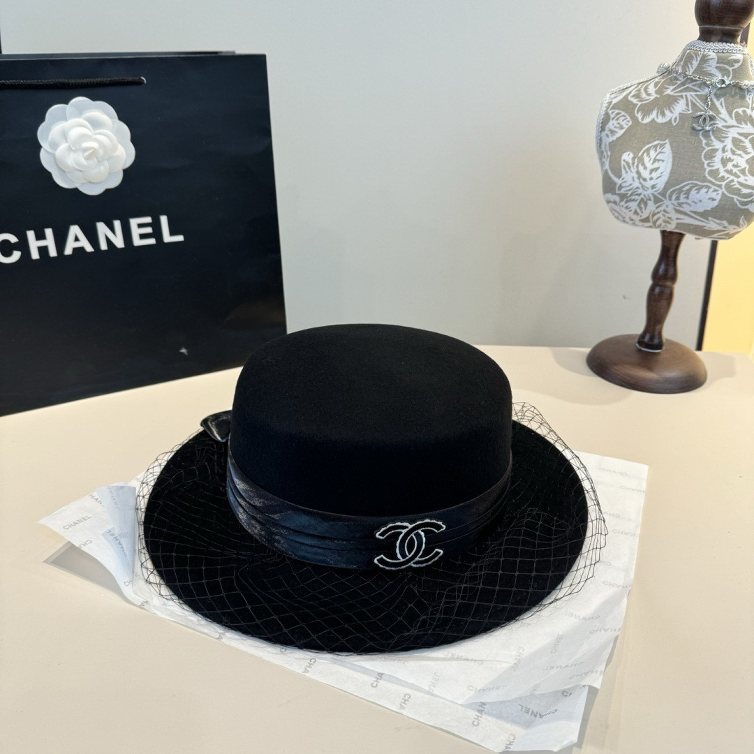Chanel Wool Felt Hat 57cm Head Circumference