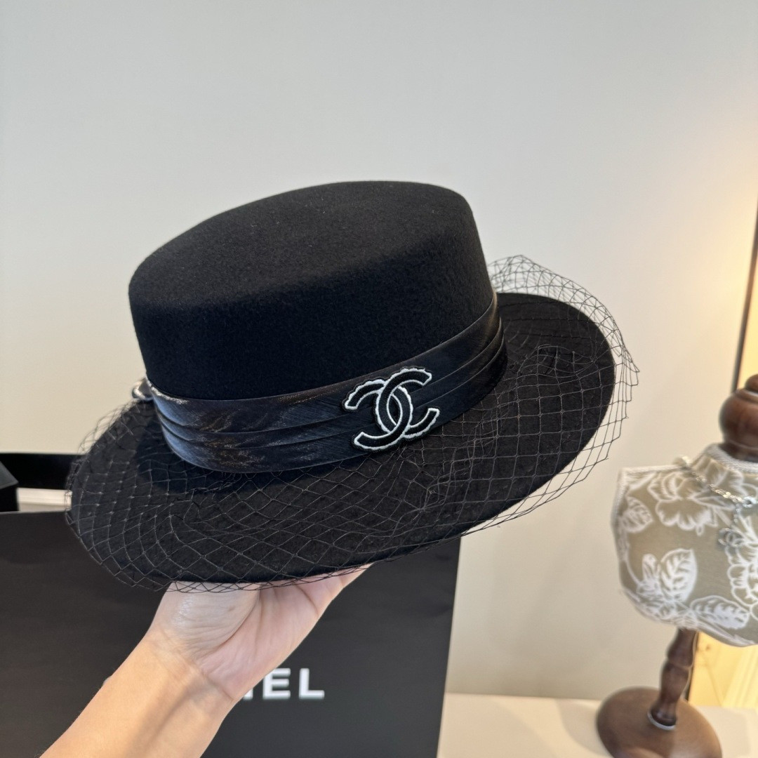 Chanel Wool Felt Hat 57cm Head Circumference