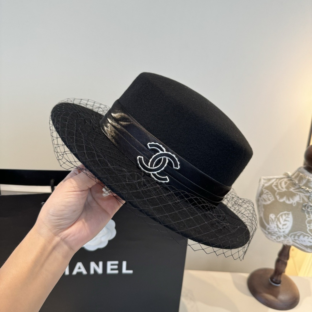 Chanel Wool Felt Hat 57cm Head Circumference