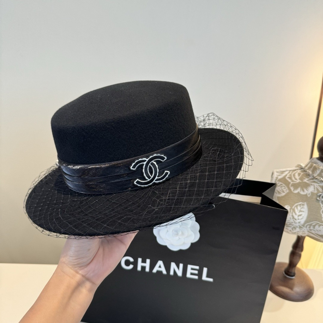 Chanel Wool Felt Hat 57cm Head Circumference