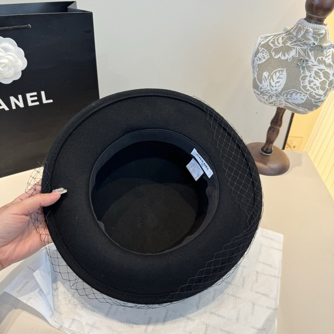 Chanel Wool Felt Hat 57cm Head Circumference