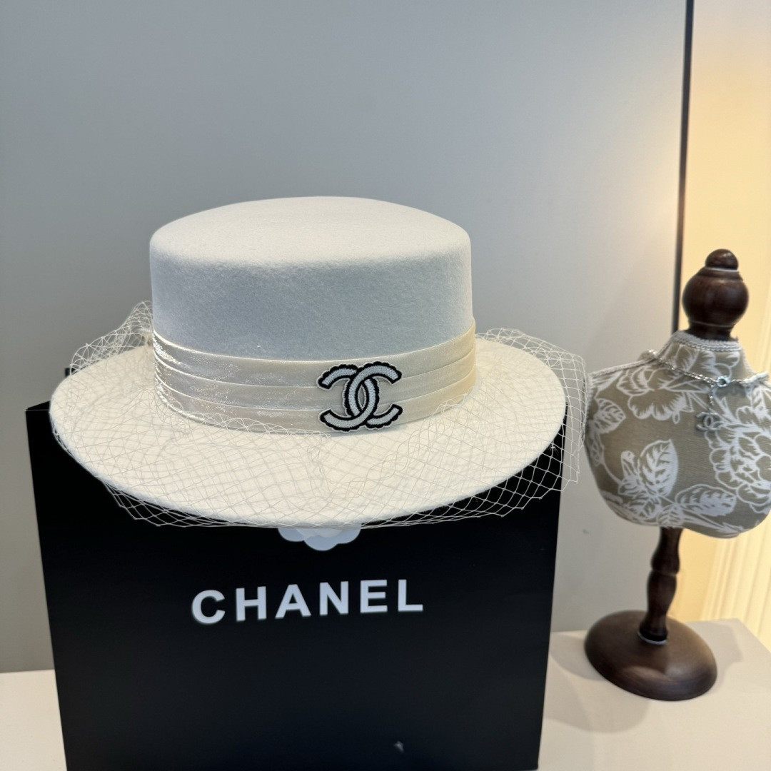 Chanel Wool Felt Hat 57cm Head Circumference