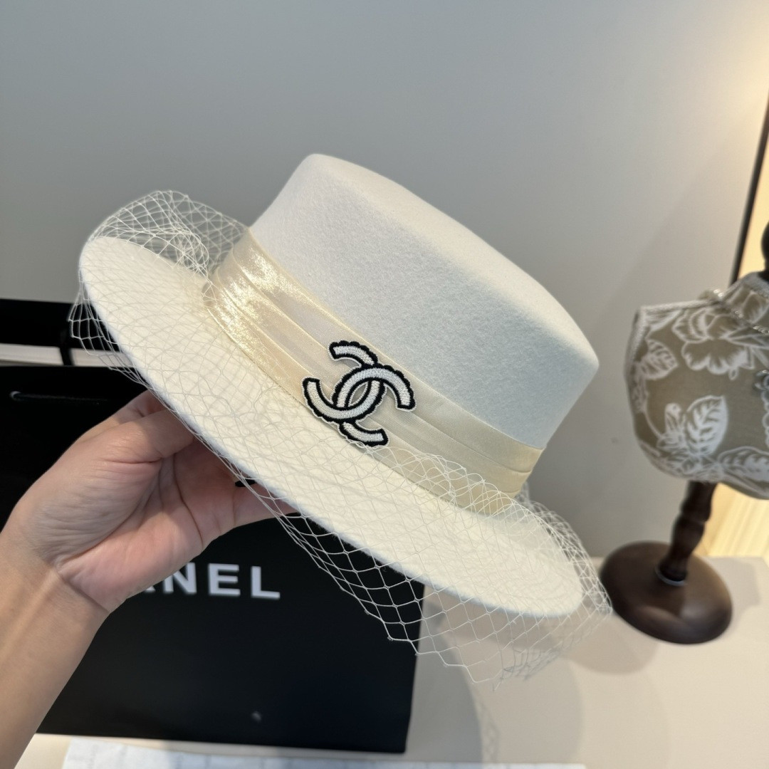 Chanel Wool Felt Hat 57cm Head Circumference