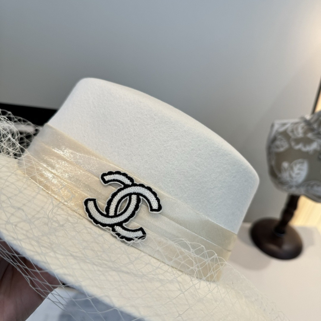 Chanel Wool Felt Hat 57cm Head Circumference