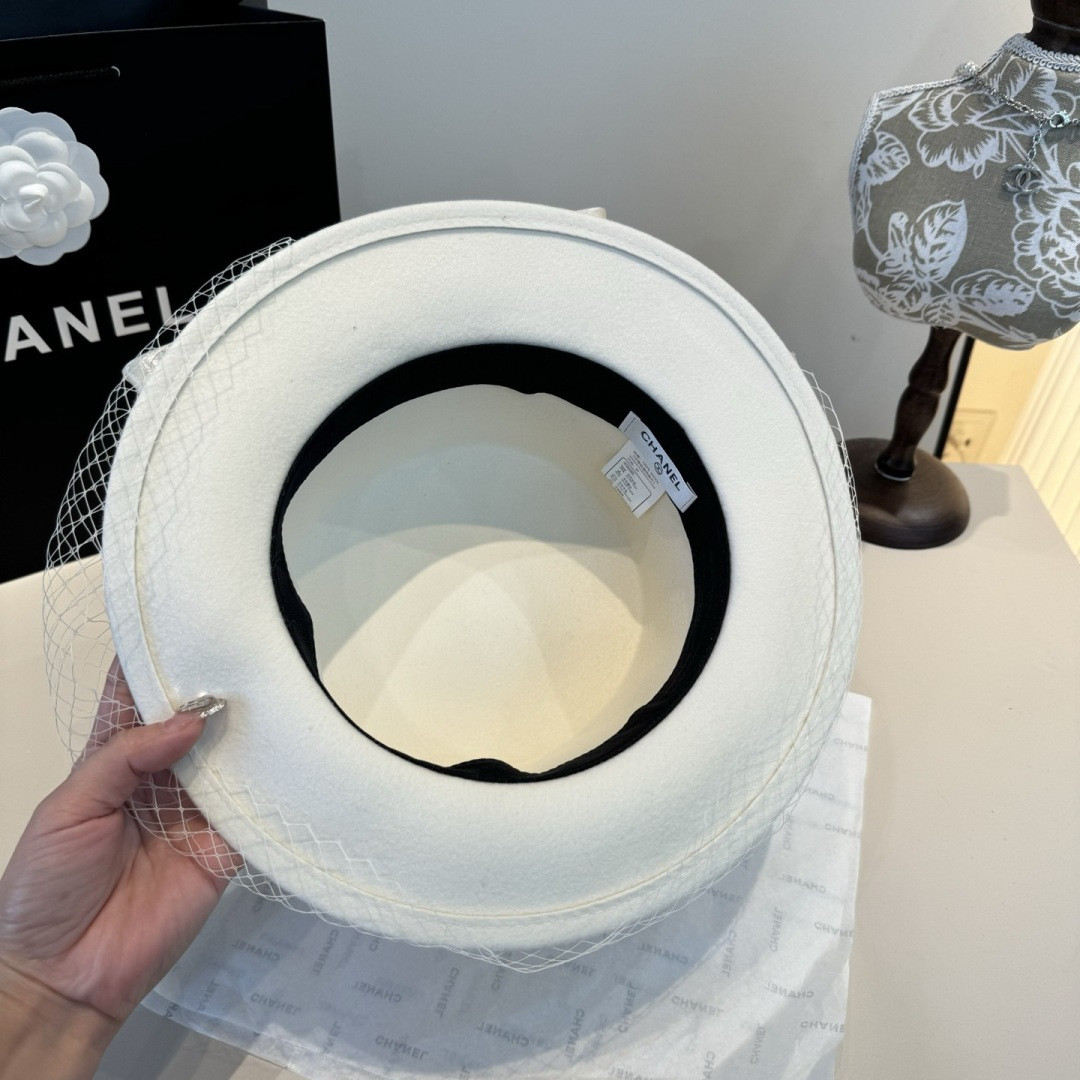 Chanel Wool Felt Hat 57cm Head Circumference