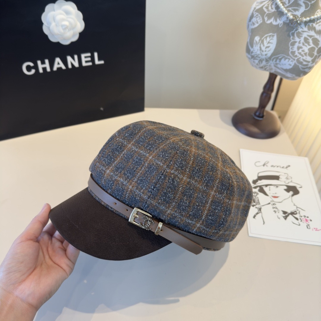 Chanel Newsboy Cap 57cm Head Circumference
