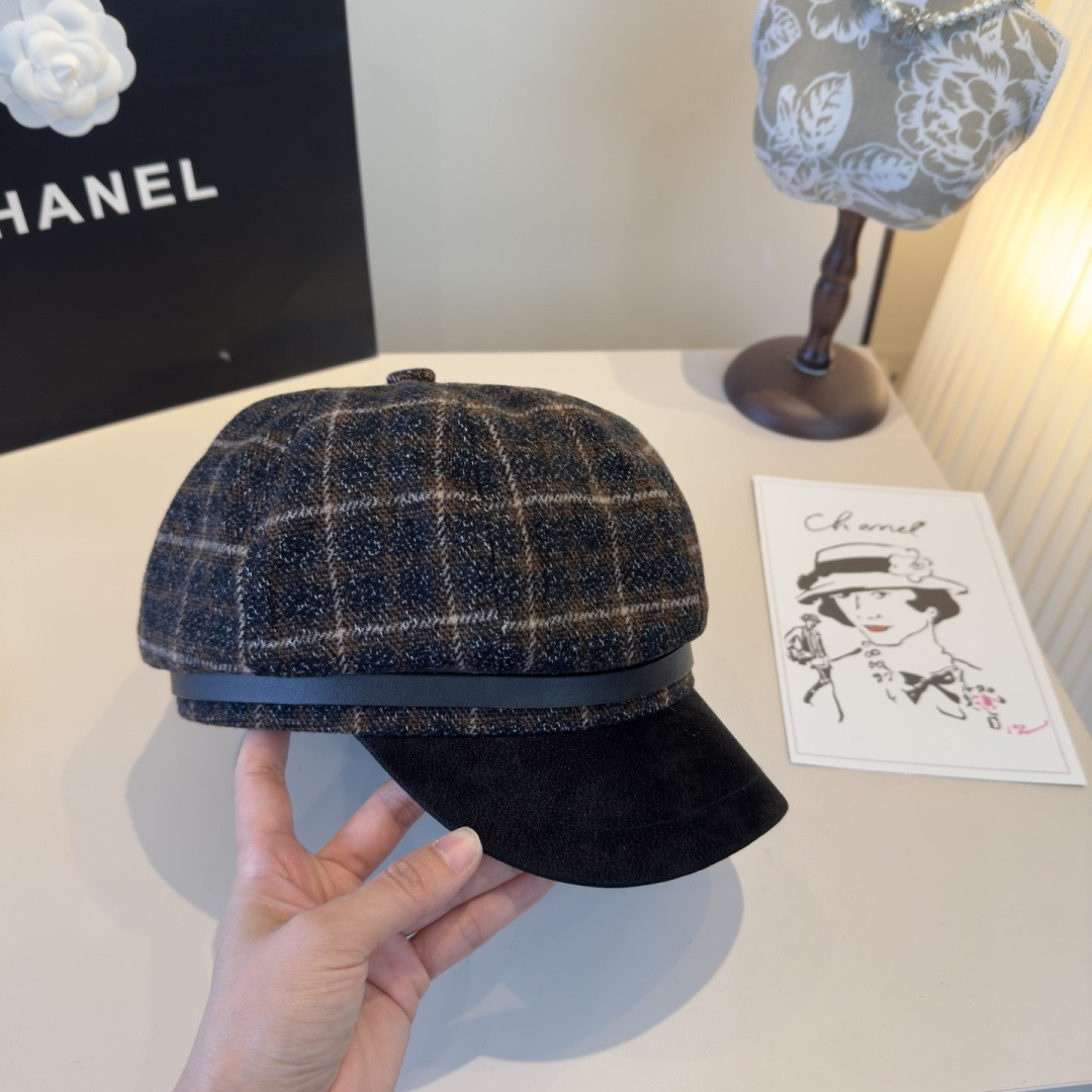 Chanel Newsboy Cap 57cm Head Circumference