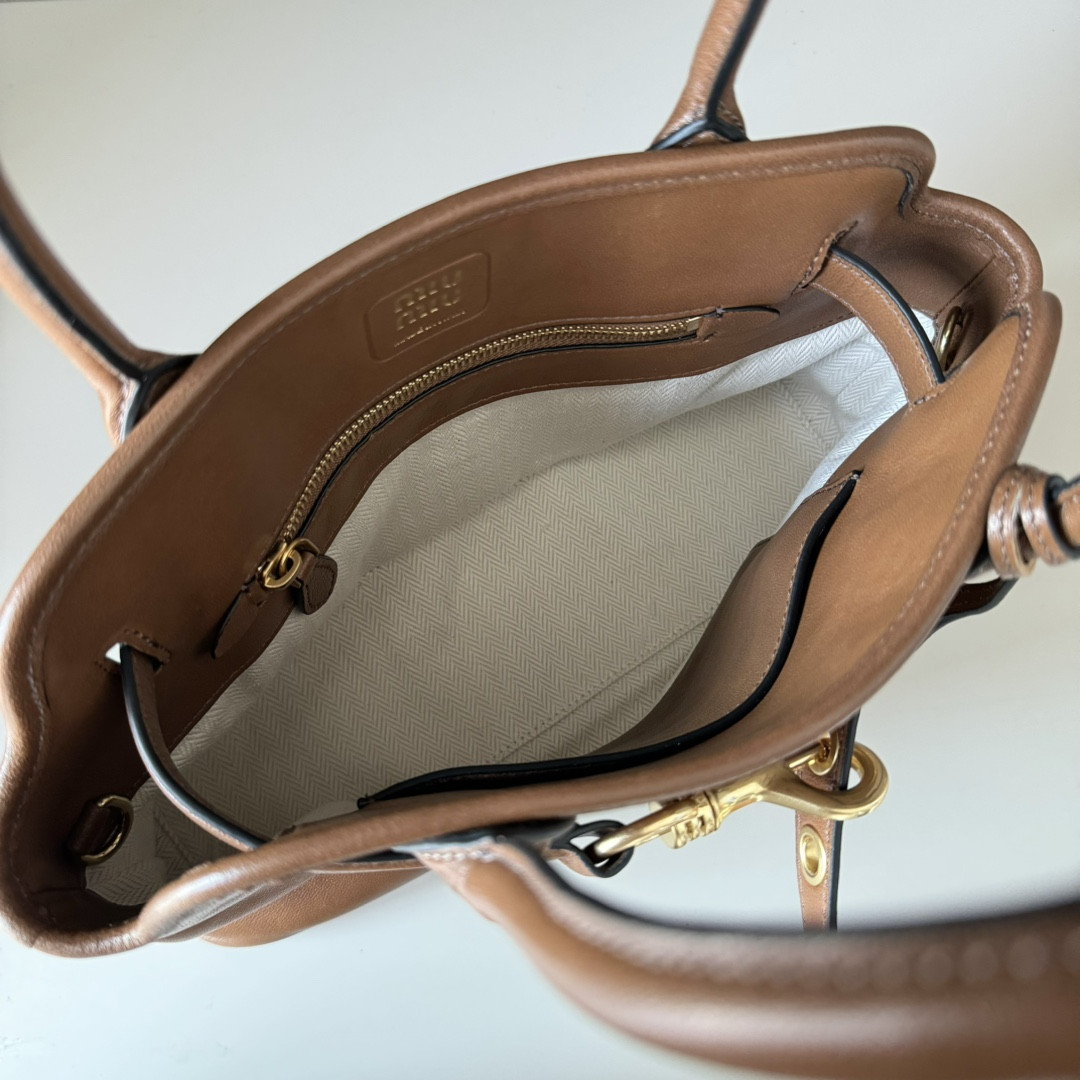 Miu Miu Aventure Nappa Leather Handbag 22x30x10cm