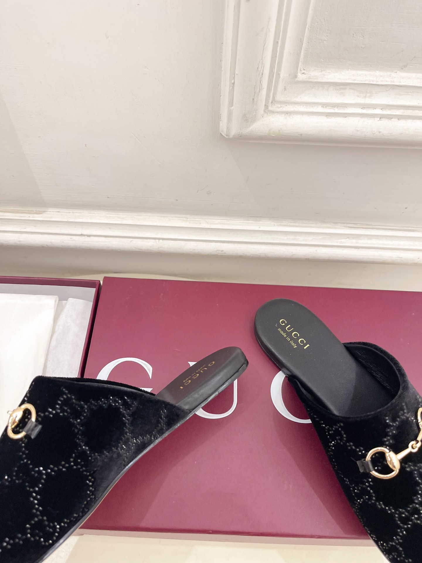 UA Gucci GG Crystal Mule With Horsebit