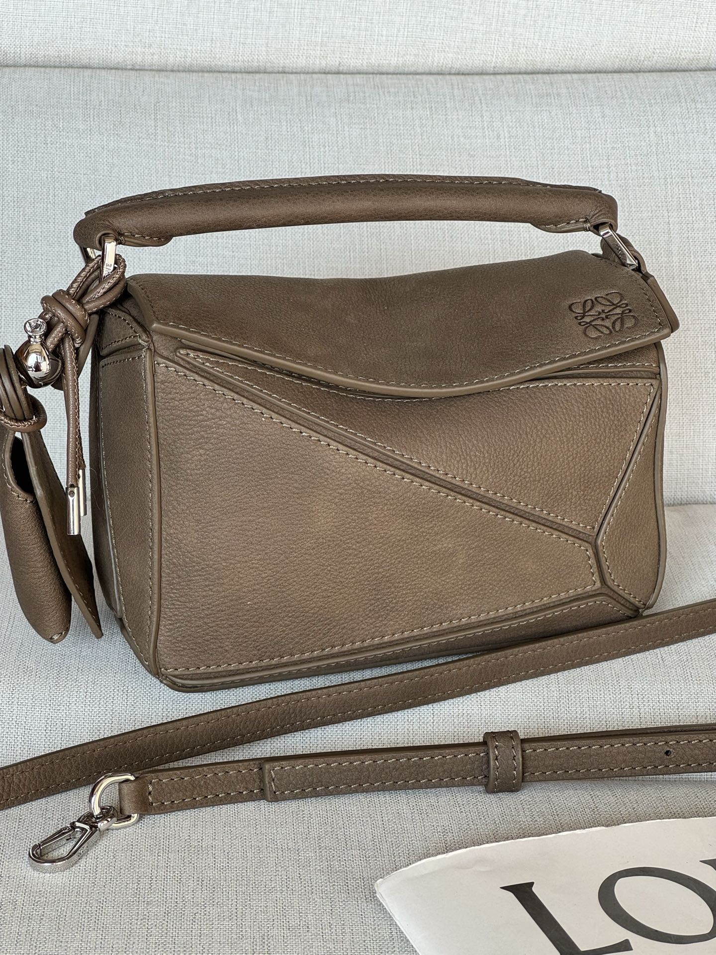 Loewe Mini Featherlight Puzzle bag 12.5x17.5x7.5cm