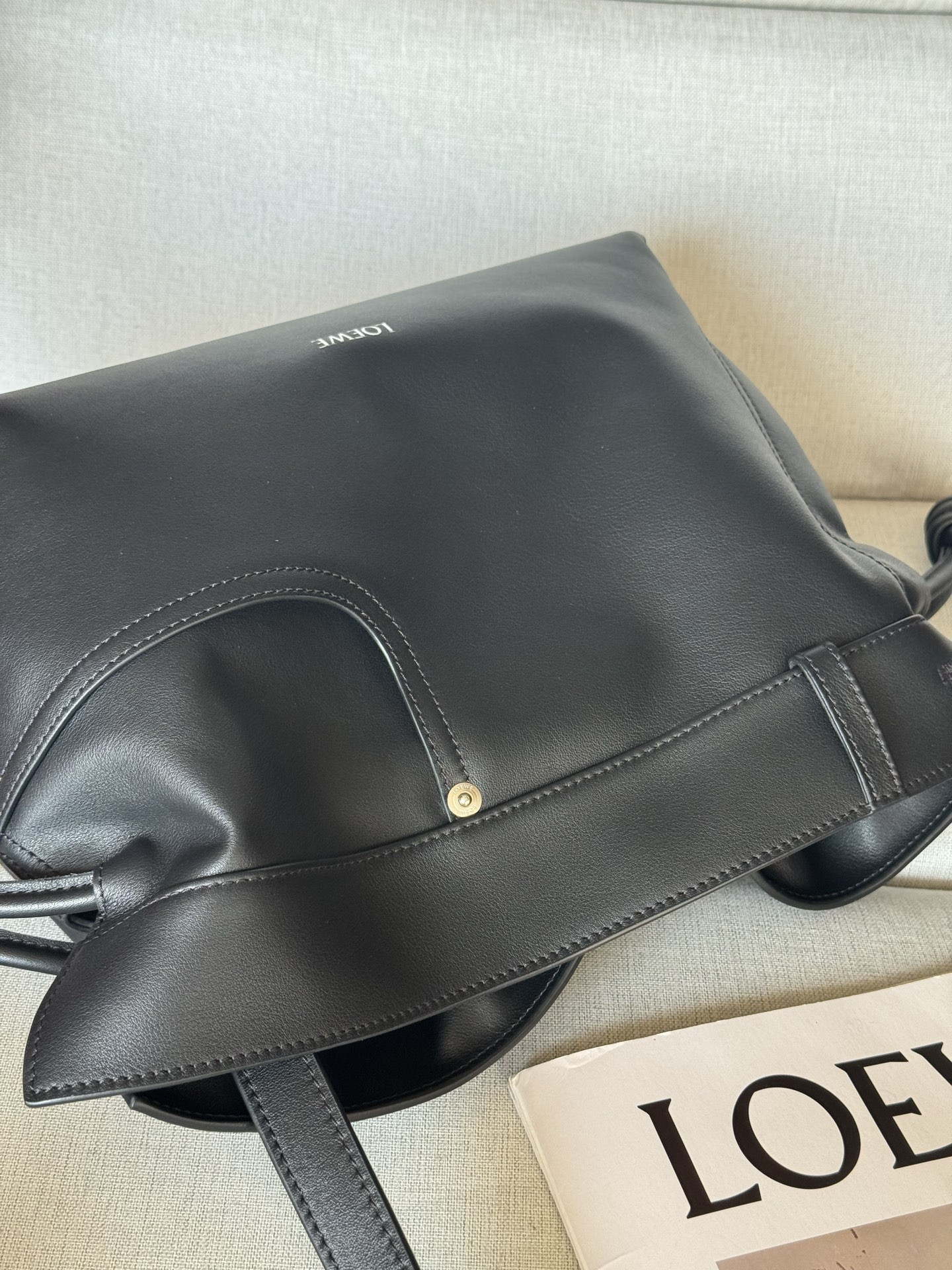 Loewe Panta Medium Flamenco Clutch in Shiny Calfskin 24.5x30x10.5cm