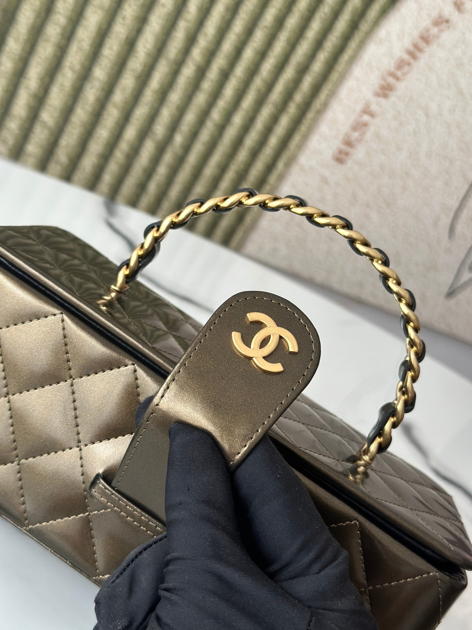 Chanel Vintage Cosmetic Bag 22x10x8.5cm