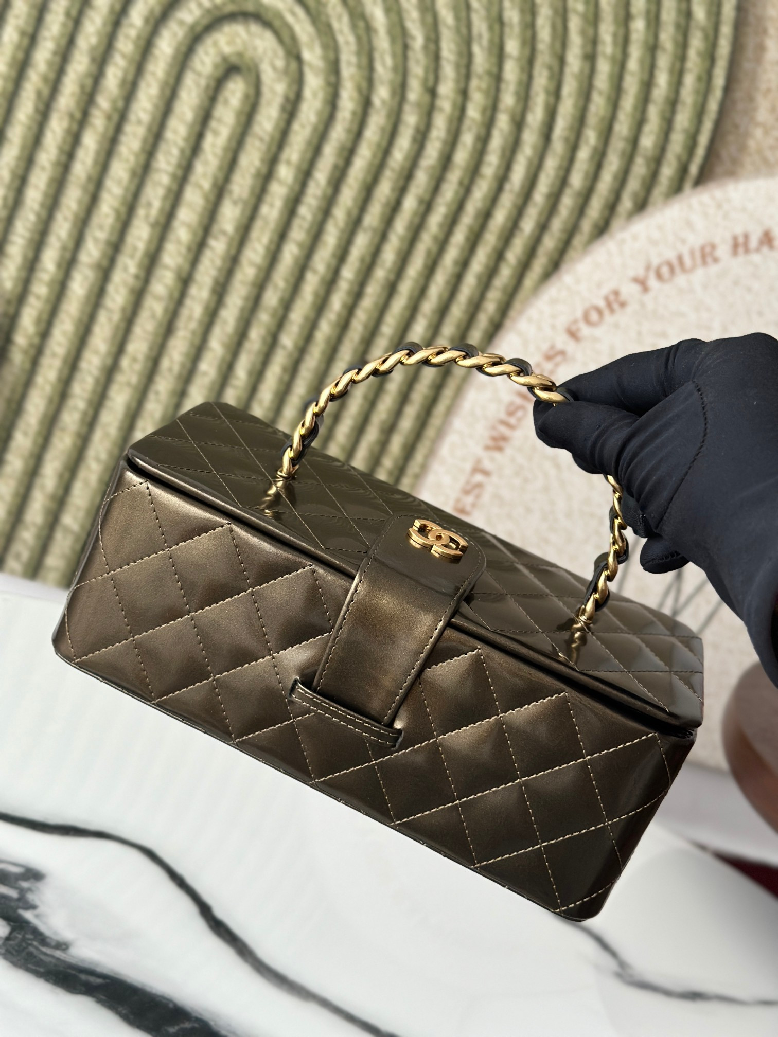 Chanel Vintage Cosmetic Bag 22x10x8.5cm