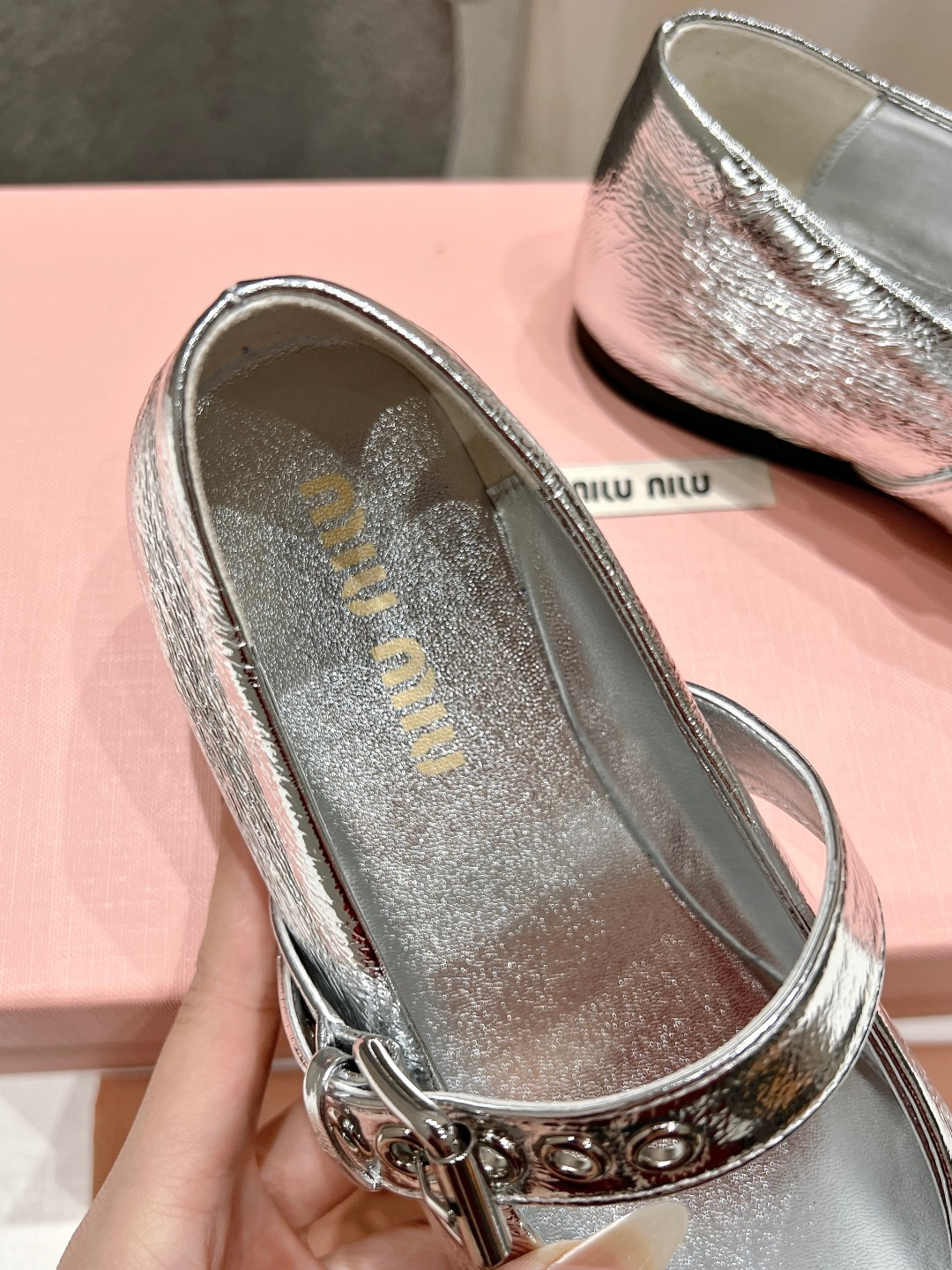 UA Miu Miu Leather Ballerinas