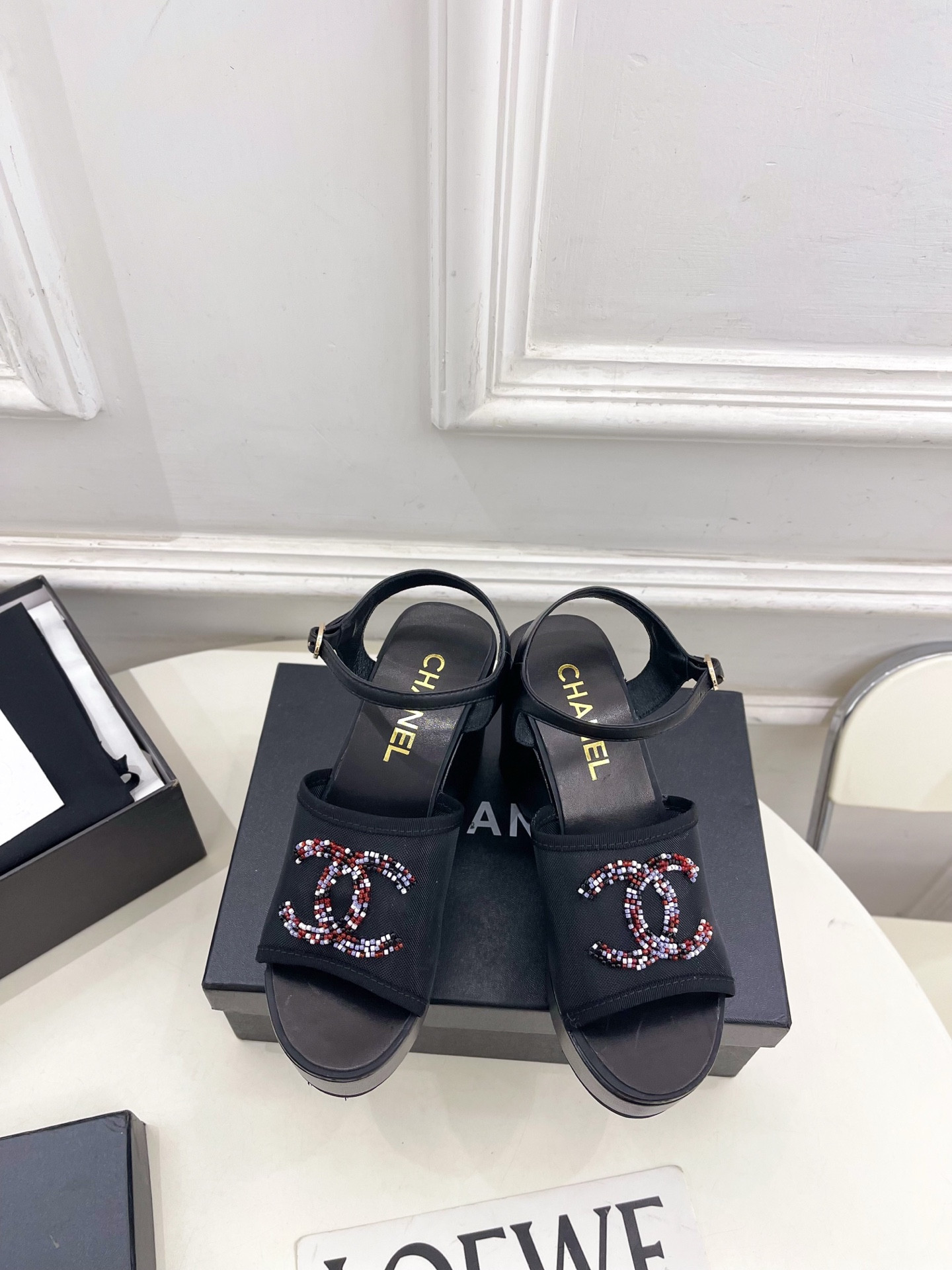 ua Ch**el sandals 9.5cm heel
