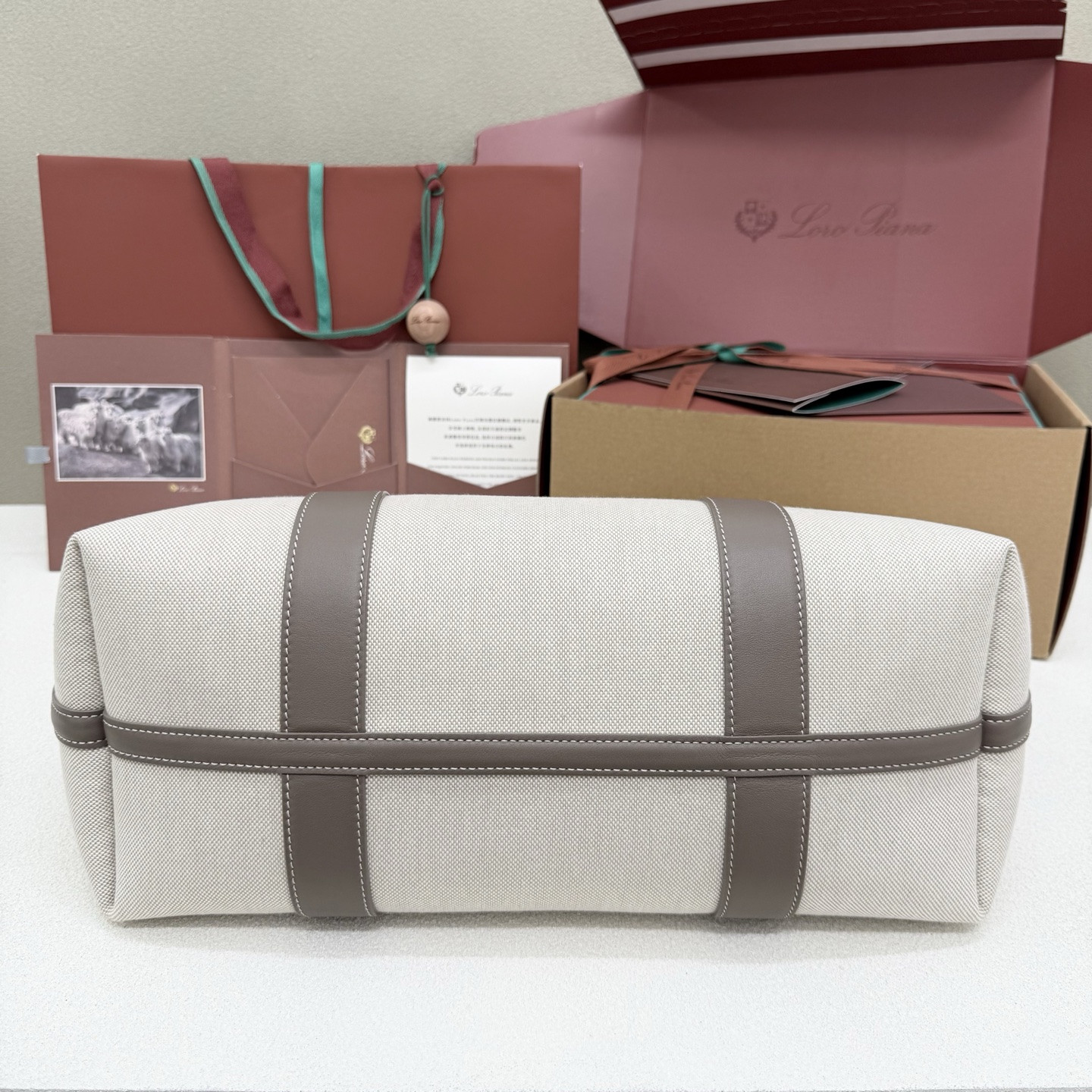 L0r0 P1ana large ghiera shopper 40x26x18cm