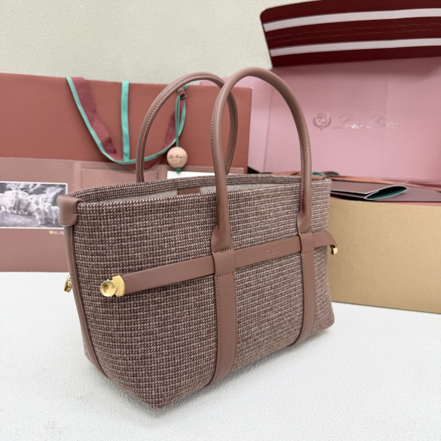 L0r0 P1ana small ghiera shopper 28x19x12cm