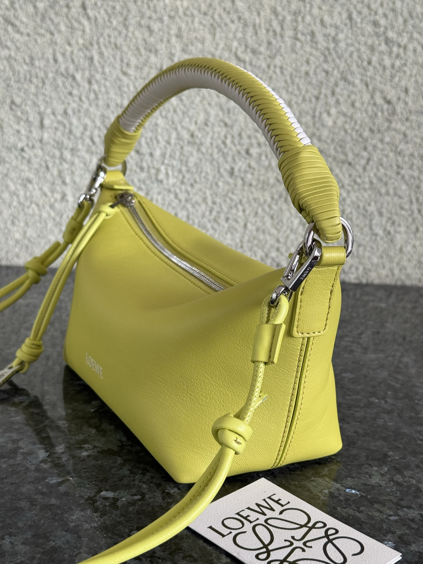 L0ew* Cala Mini Bag in Mellow Nappa Lambskin 13x26x10cm