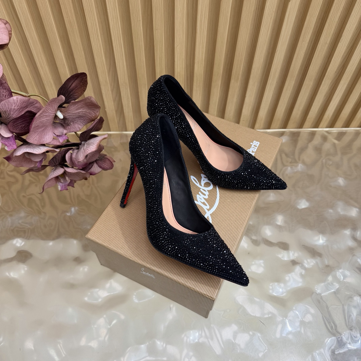 UA Chr1st1an Louboutin La Pigalle Strass 100 mm Pumps